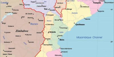 Politička karta mozambika