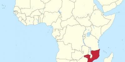 Karta Mozambik Afrika